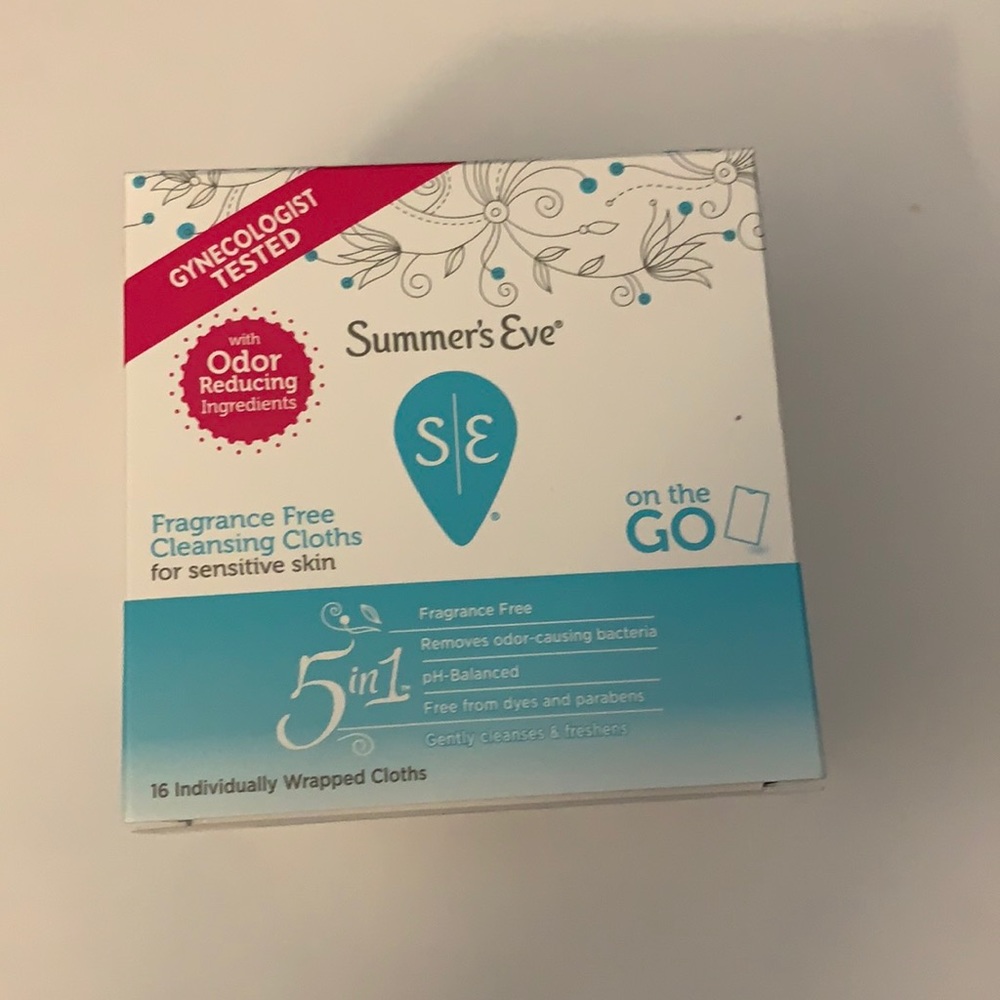 Summer’s Eve 5 in 1 fragrance free cleansing cloths 16 pack
